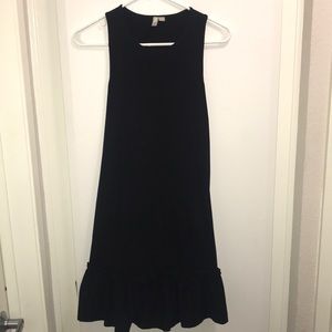 Black ruffle hem dress